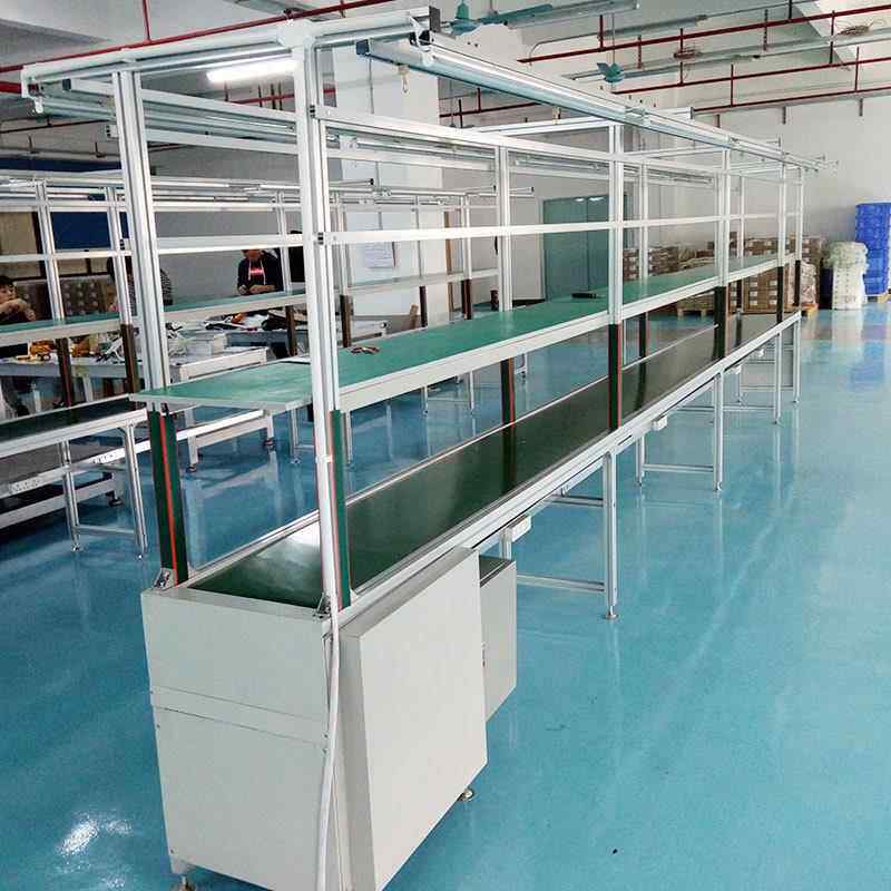 防子静电工作台电车流水线防静电操作咨询客服台铝型实材间插件线