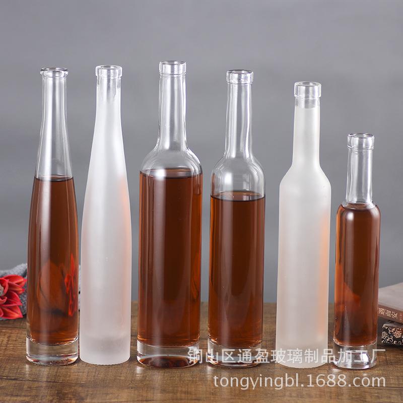 冰酒瓶375ml玻璃空酒瓶 晶白料酒瓶磨砂500ml果酒瓶 厂家生产