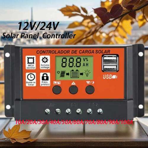 PWM太阳能控制器10A-100A 光伏组件跨境solar panel controller