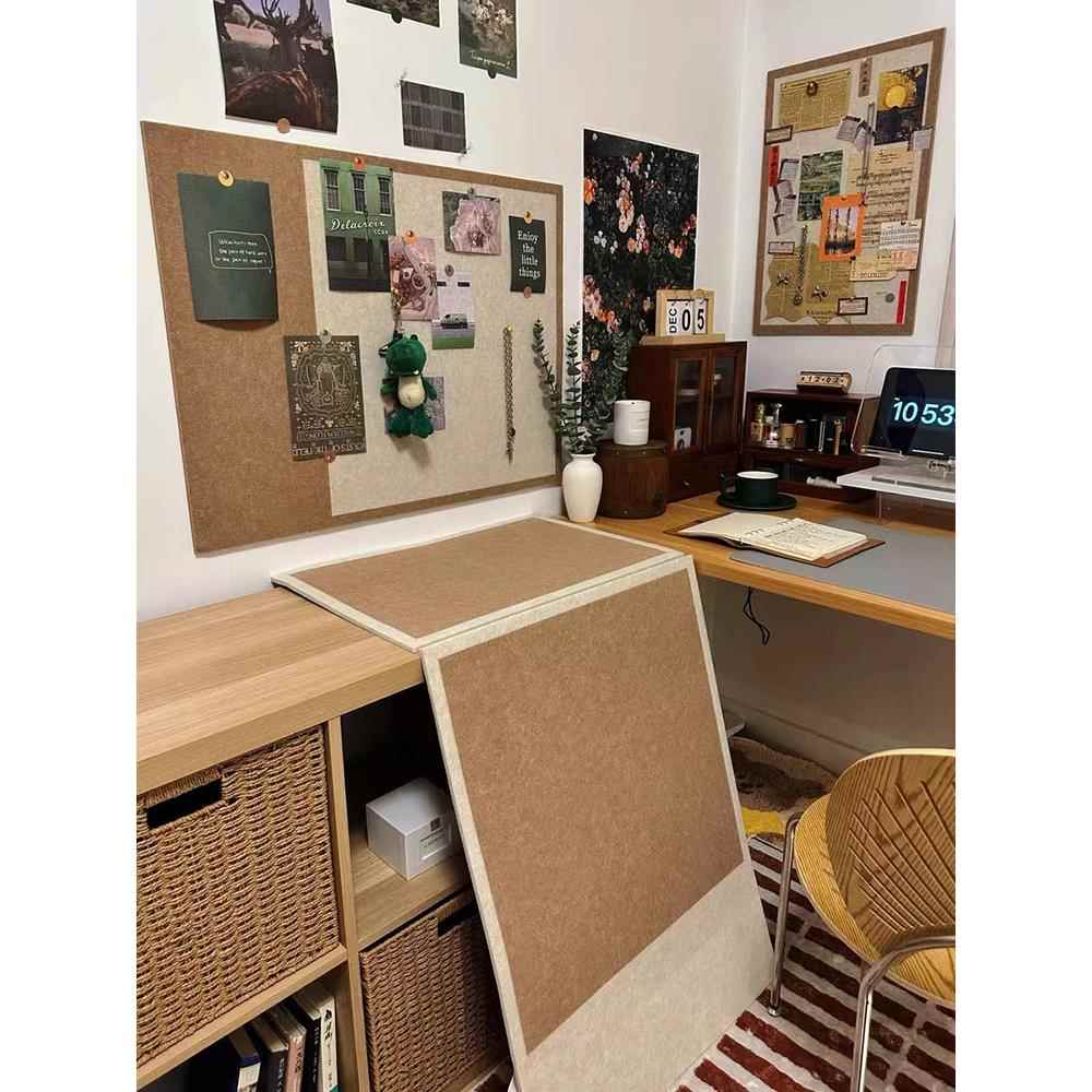 毛毡软木板照片墙免打孔留言板展示背景板ins恒鼎墙面装饰自粘