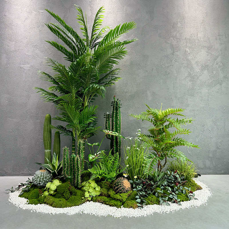 散旅人橱窗仿真假软绿植尾组合高级植物奢商场景观造景葵轻室内装