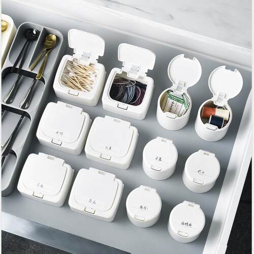 Pop-up mini storage box, desktop organizer with lid for cott