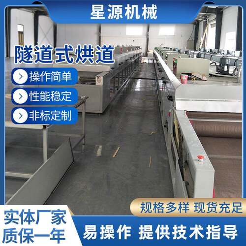 隧道式链条网带通过式烘干设备全新隧道式烘干线红线外烘道