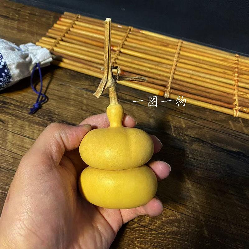 一物一图天然八宝钱袋子葫芦异形熊脸钱袋葫芦文玩盘玩手捻手把件