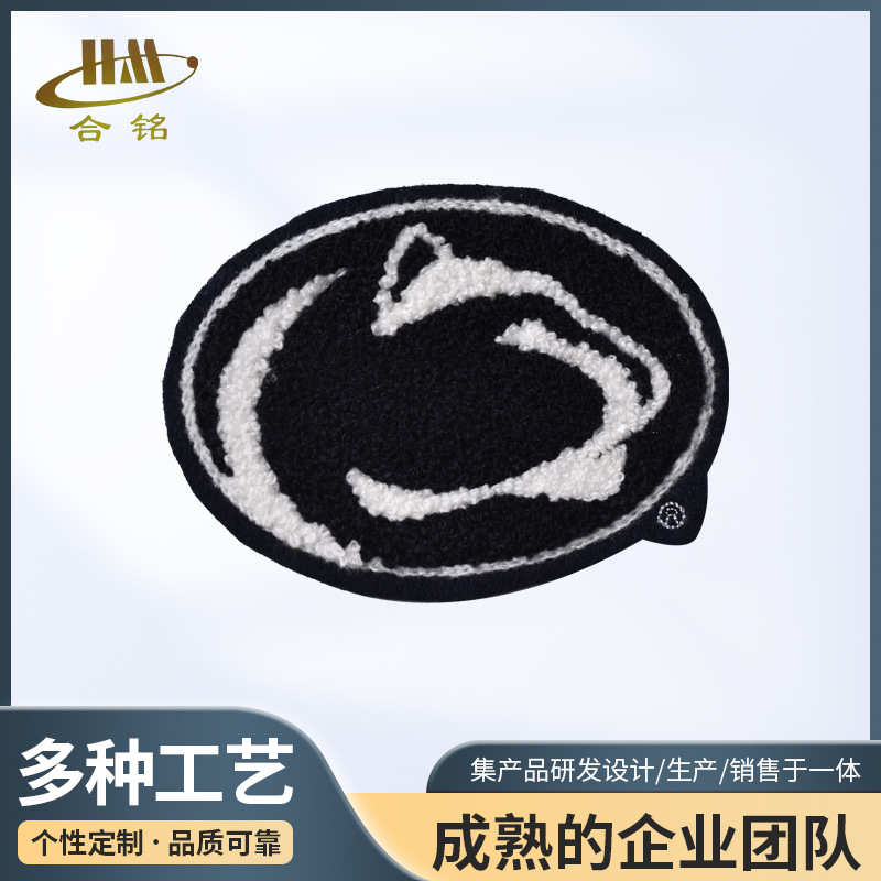 供应刺绣布贴卡通字母logo补丁贴服饰装饰平绣布贴工艺电脑绣花标