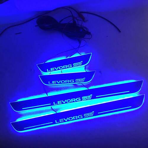 4片适用于斯巴鲁LEVORG STI流光动态门槛条带LED灯迎宾踏板改装