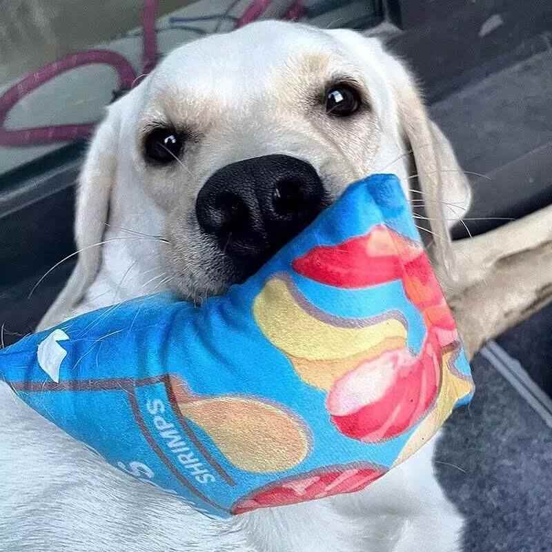 宠物响纸发声玩具毛绒薯片泰迪柯基博美中小型犬自嗨解闷磨牙耐咬