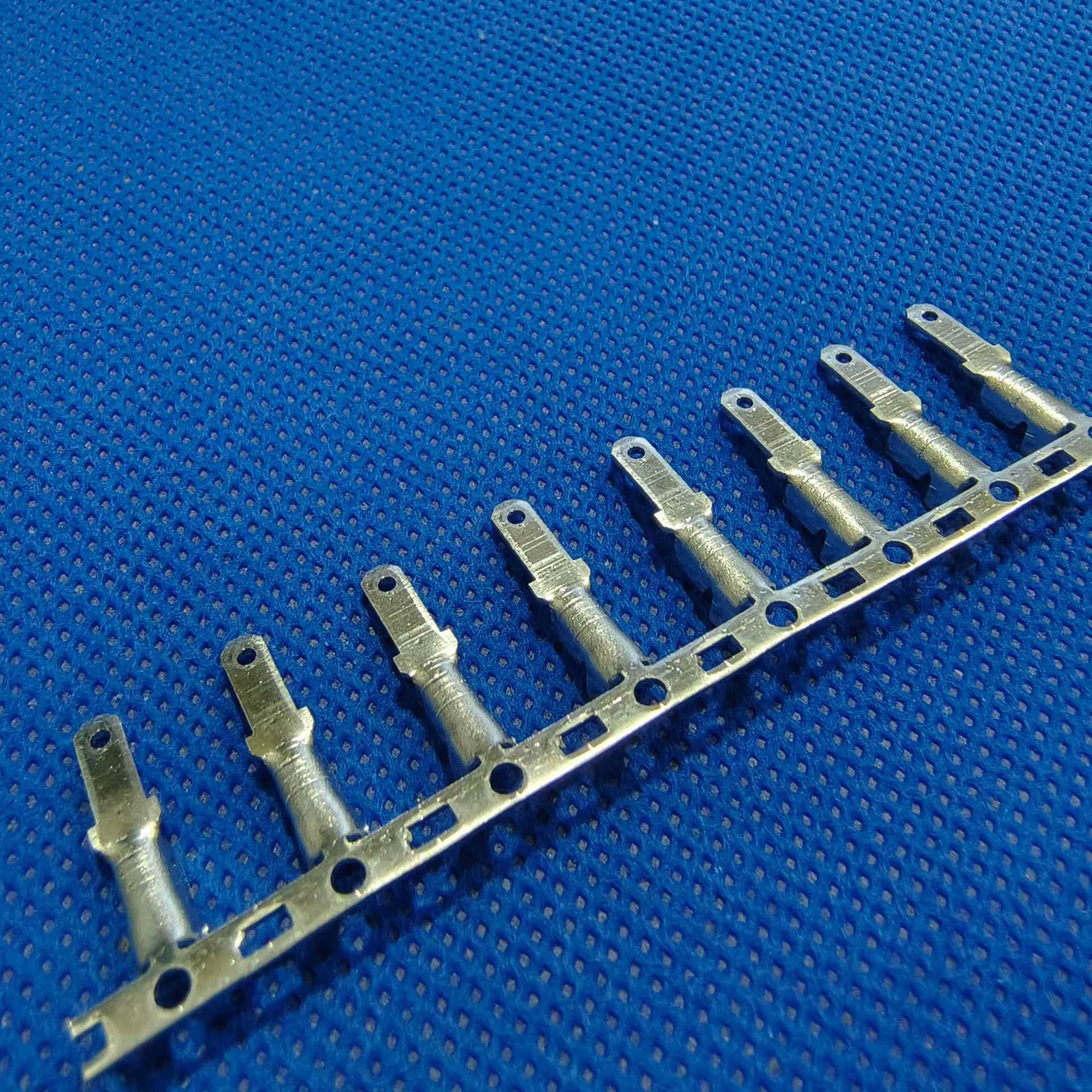 2.8压线插片110接线插片连带0.8厚公母铜端子-0.5对插连接器