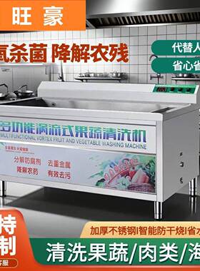 多功能涡流式果蔬清洗机 大型商用水果蔬菜酒店食堂全自动洗菜机