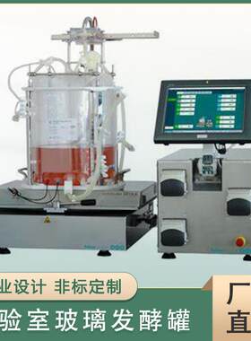 小型玻璃生物发酵罐 5L实验室玻璃生物发酵设备
