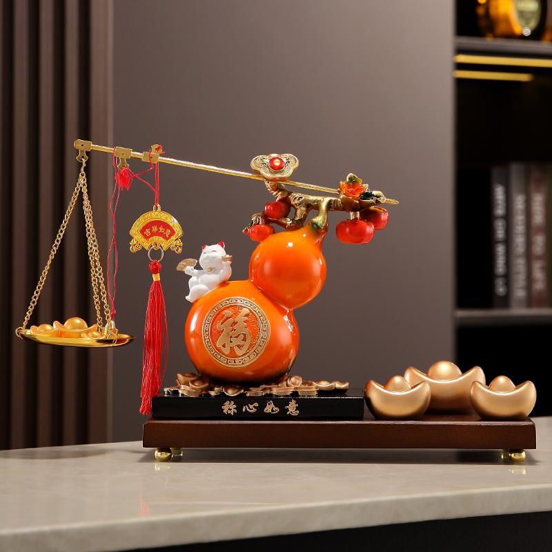 新中式葫芦摆件客厅玄关酒柜称心如意办公室摆设装饰乔迁新居礼物