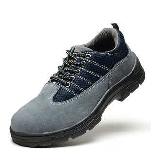 批发劳保鞋 男防砸防刺穿牛皮透气孔网布防滑焊工作鞋 防护鞋 安全鞋