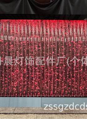水幕屏风背景墙气泡墙圆柱水柱墙水幕墙玄关隔断装饰发光现代简约