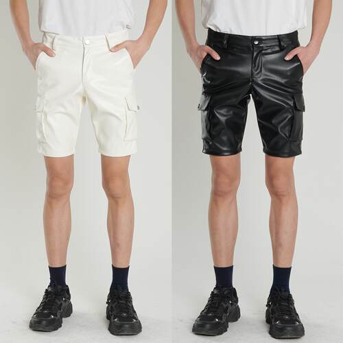 Thin middle-aged and young men's elastic white and black