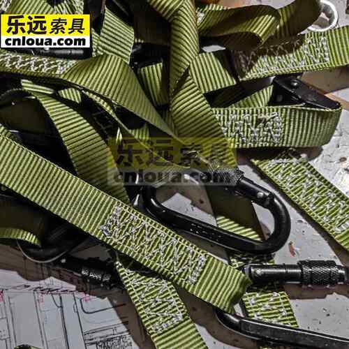 捆绑带两头登山环 锁扣捆绑带carabiner strap 快速捆绑带 紧固带