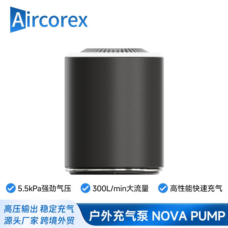 跨境户外充气泵露营床气垫打气泵迷你便携式三档照明电动充气泵