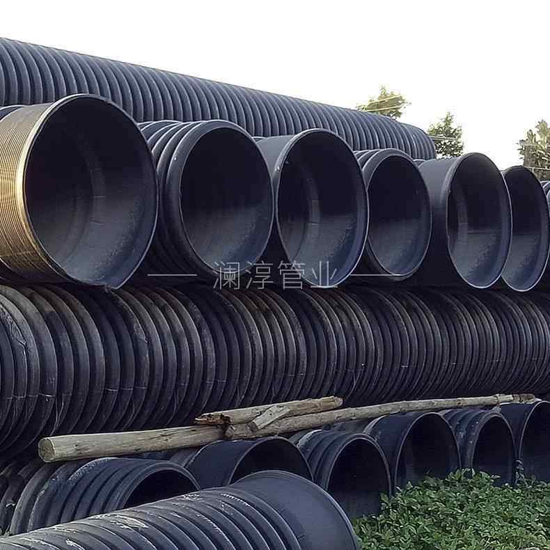 支持定做SN4hdpe双壁波纹管dn500高密度聚乙烯排污排水管