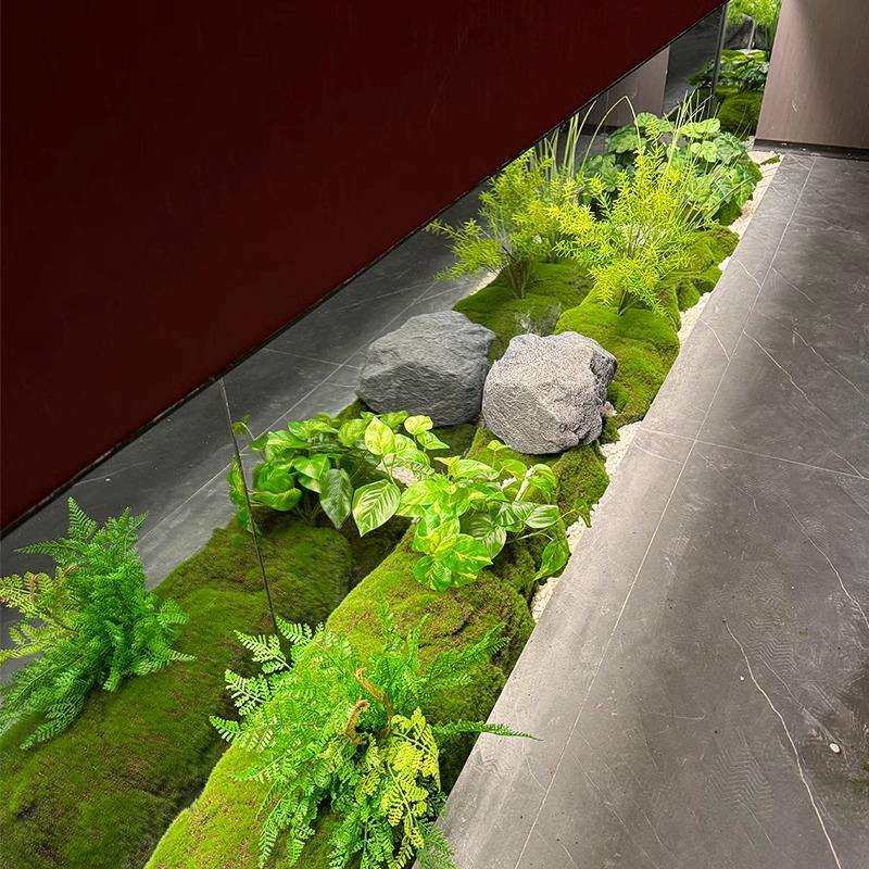 仿真植组合绿长条造景室商内玄关墙仿真绿植角花槽植物饰场橱窗装