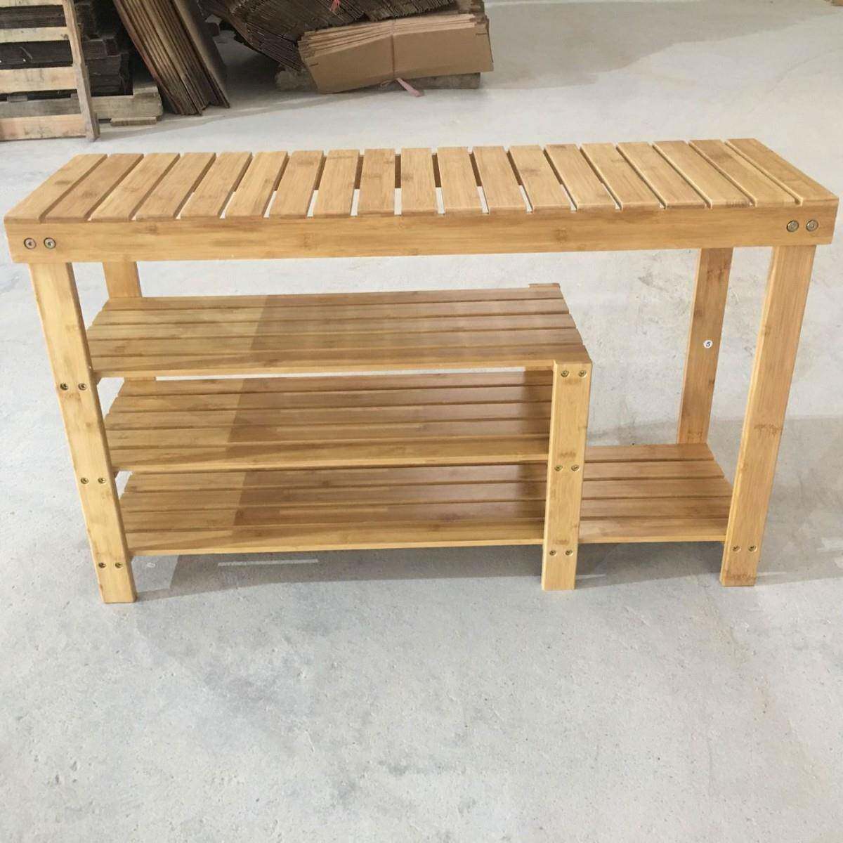 多层楠竹换鞋凳入户玄关家用可坐式一体凳子鞋架简易收纳组装鞋柜