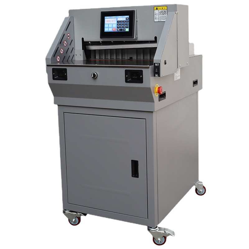 易印E460R触摸屏程控切纸机数控裁切机电动裁纸机切纸刀厚度60MM