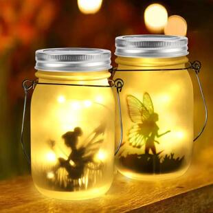 Solar Mason Jar Light Solar Lantern Fairy Lights Waterproof