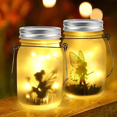 Solar Mason Jar Light Solar Lantern Fairy Lights Waterproof