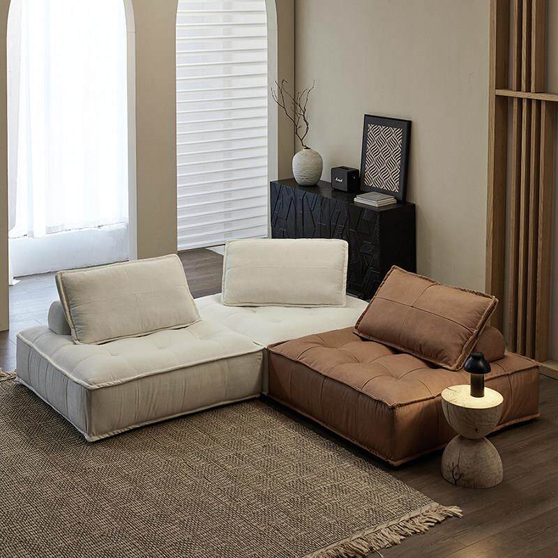 现代简约皮埃蒙特真皮头层牛皮北欧客厅模块组合拆洗布艺皮艺沙发