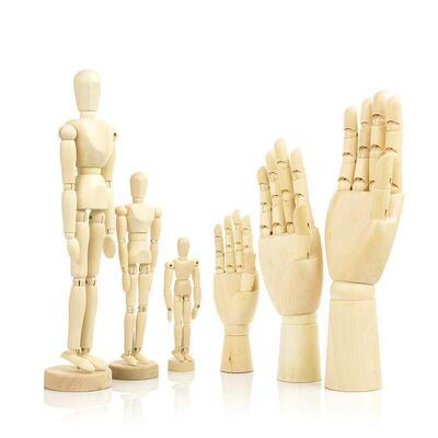 Drawing Sketch Mannequin Model Movable Limbs Wooden Hand Bod