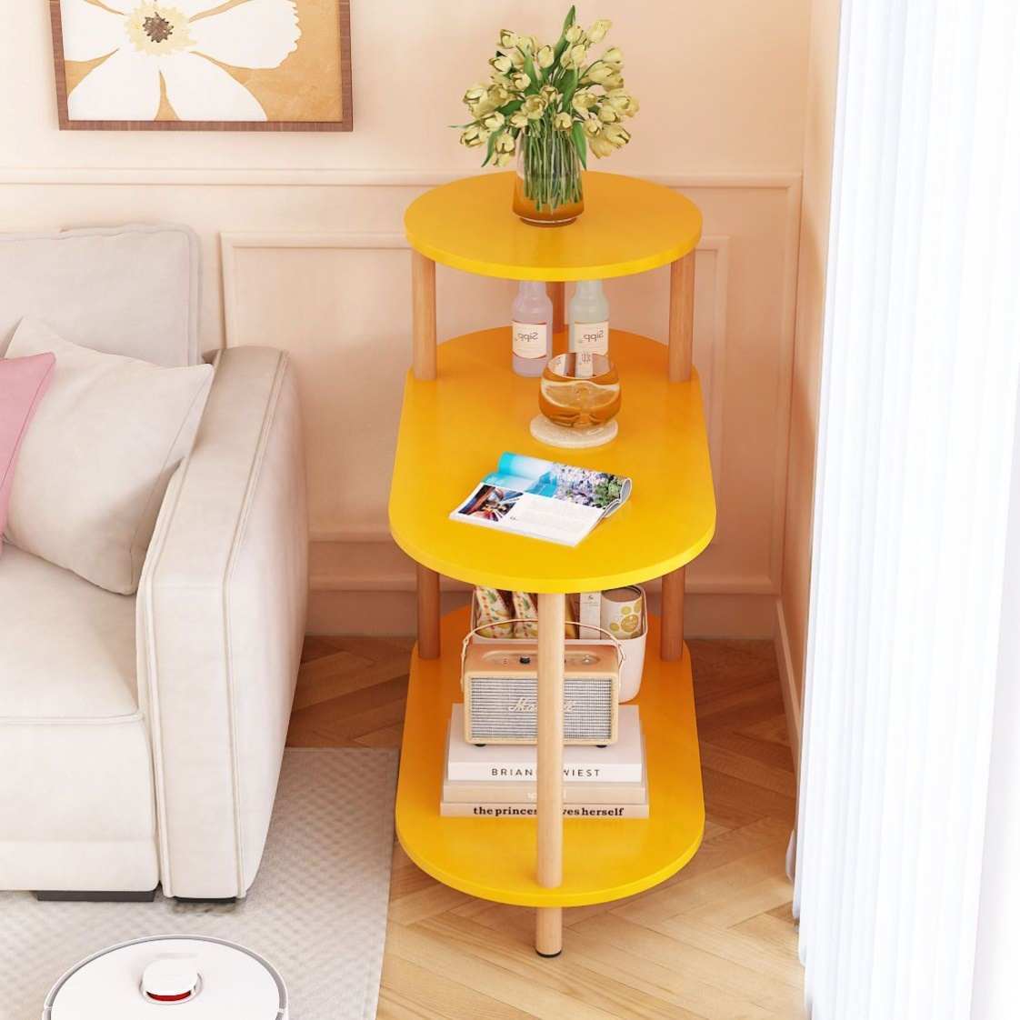 客厅小桌子沙发小茶几简易边几床头柜桌置物架出租屋可移动卧室