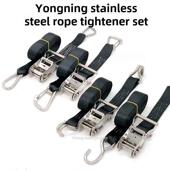 38mm 304不锈钢绳收紧双钩卡车对象棘轮捆绑带工厂直销