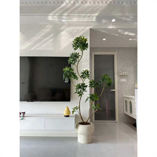 海虹景品鸭脚木仿真绿植室内仿生盆栽高端轻奢客厅大型落地假植物