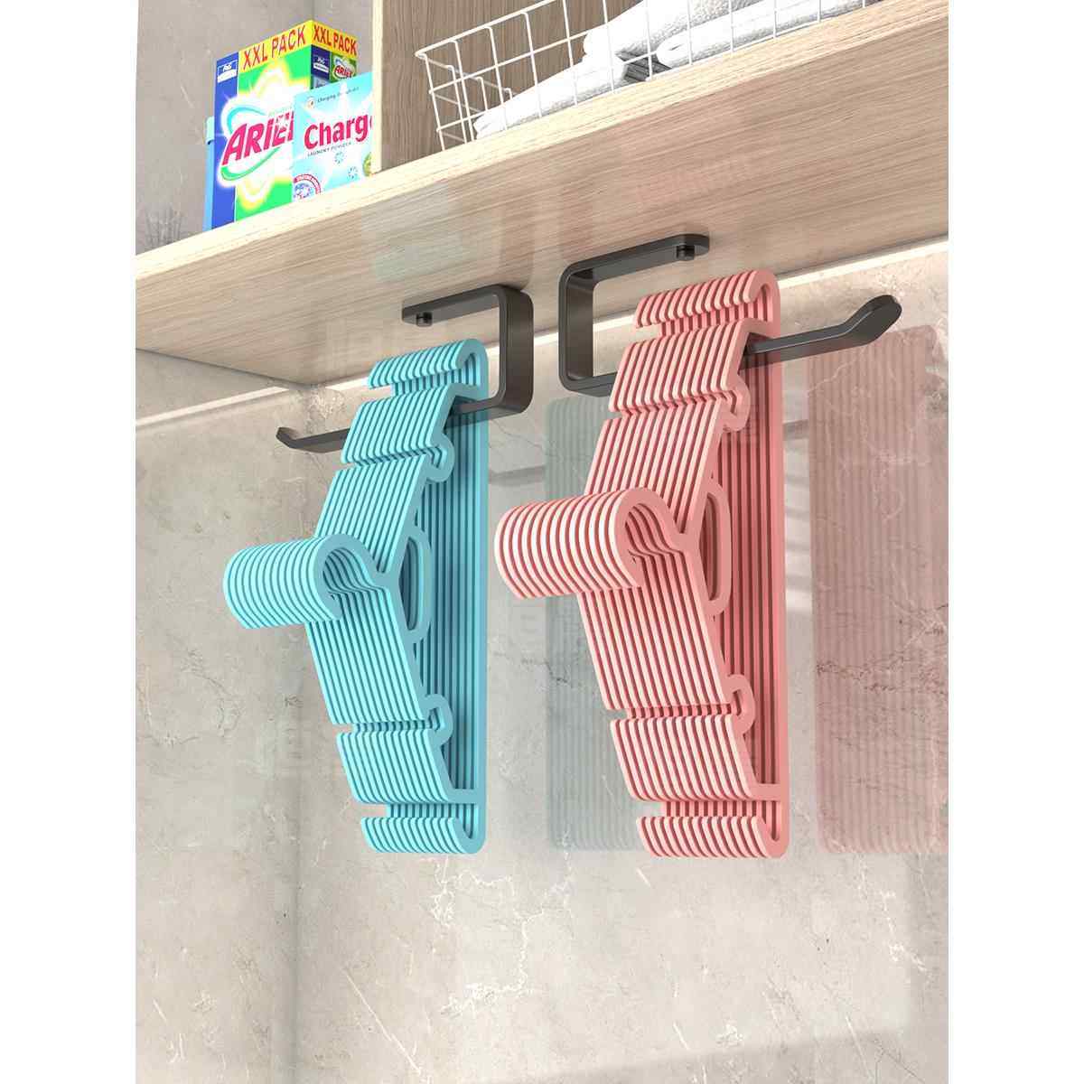 衣架储藏神器浴室阳台壁挂式晾衣架挂钩无冲孔壁挂式家庭储藏架