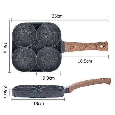 Egg Frying Pan Nonstick Pancake Pans 4-Cups Cookware