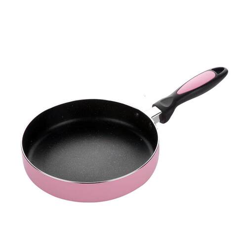 麦饭石煎鸡蛋小平底锅小号迷你不粘16cm18日式陶瓷小煎锅辅食粉色
