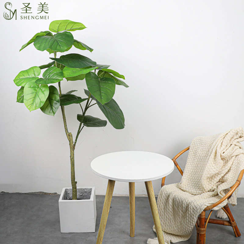 仿真心叶榕室内客厅仿真树 装饰大号假树盆栽假植物摆件琴叶榕