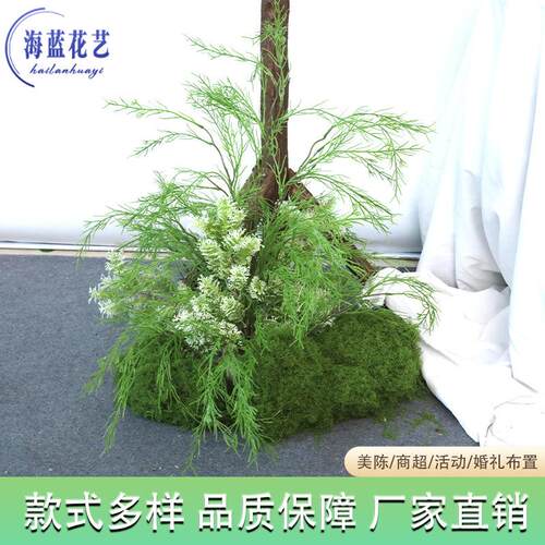 婚庆森系木桩门拱门草坪户外婚礼木头架子花门布置树桩背景摆件