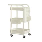 置物架厨房落地多层零食架收纳架带洞洞板挂篮置物架储物架小推车