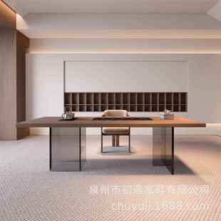 亚克力茶台茶桌椅组合0522新款 泡茶桌实木 板烧EIN水壶一体嵌入式