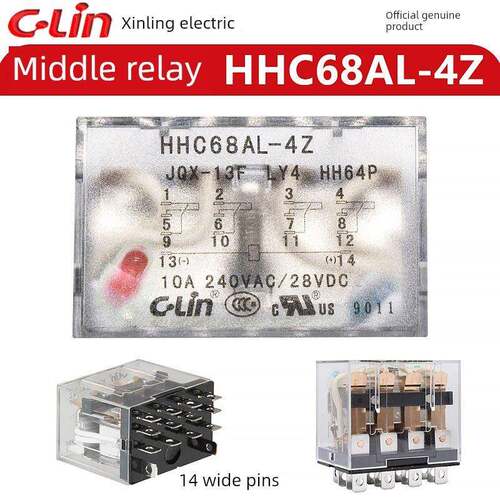 新陵Hhc68Al-4Z中间继电器Jqx-13F-4Z/Ly4/Hh64Pl交流线圈电压