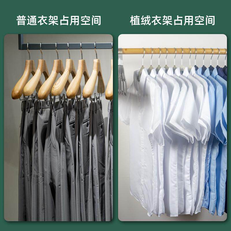 成人无痕家用植绒衣架加厚多功能防滑衣撑整理师塑料服装店衣架子