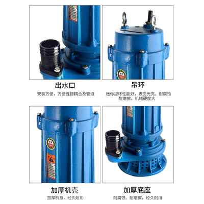 污水泵2机20三相小型家用抽粪泥浆排污抽AGH农用水3v80V高扬程潜