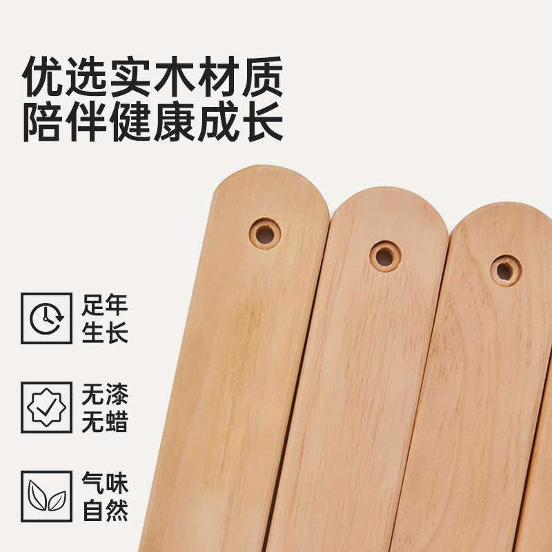 简易实木可移动儿童衣帽架客厅卧室晾衣架矮款挂衣架加粗落地衣架