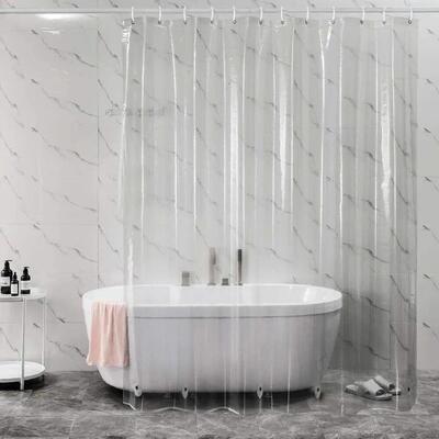 PEVA Shower Curtain Waterproof Plastic Clear Bath Curtains T