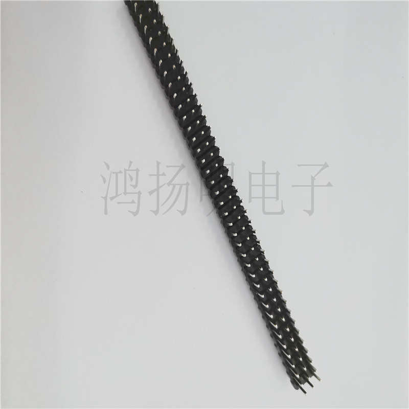 54排针铜排40p 针三排.3插针54mm间距针直2 镀金.*全2针