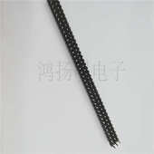 全2针 镀金. 54排针铜排40p 针三排.3插针54mm间距针直2