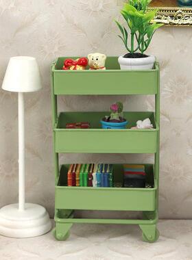 迷你娃娃屋摆件铁艺大推车收纳架模仿真可移动手推车落地储物架