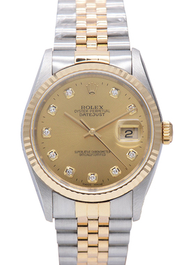 原装正品[9.8新]劳力士日志型原镶钻自动机械手表男表16233