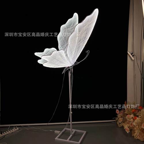 婚庆道具布置发光蝴蝶翅膀舞台装饰吊顶挂件婚礼路引场景布置摆件