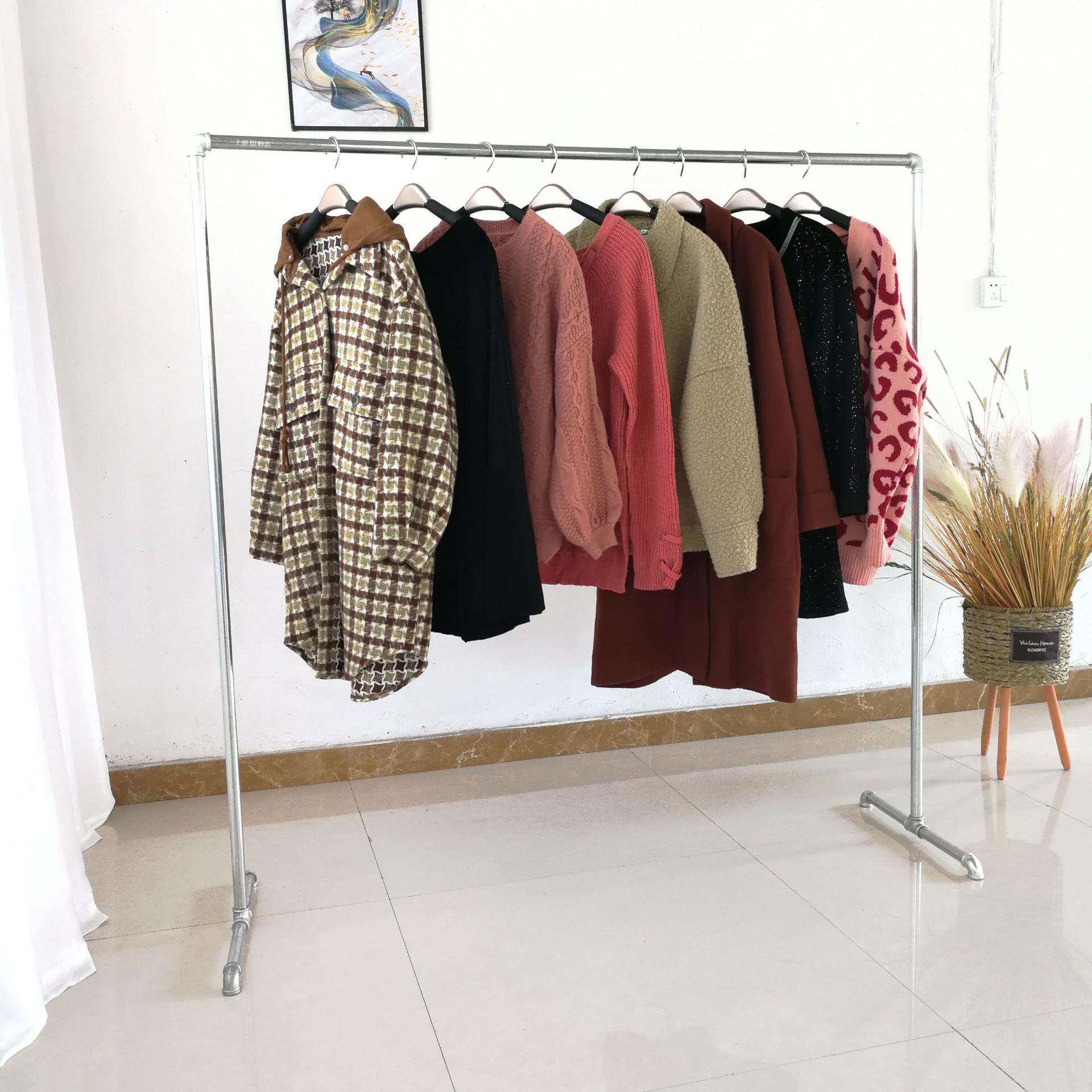水管钢管晾衣架服装展示架挂衣服装店摆地摊架子阳台晒衣架落地架