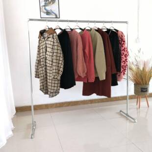 水管钢管晾衣架服装展示架挂子晒衣服店摆恒博亚泰地摊架阳台衣架